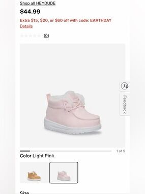 Hey Dude Lil Dude Cozy Pale Pink Faux-Fur Ankle Boot